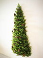 Umelý vianočný stromček na stenu so šiškami veľký- 150 cm 
