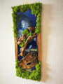 Mechový obraz v kombinaci s epoxidovou pryskyřicí 80cm x 30cm