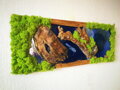 Mechový obraz v kombinaci s epoxidovou pryskyřicí 40cm x 90cm 