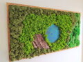 Machový obraz s epoxidovou živicou 55cm x 130cm 