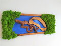 Machový obraz v kombinácii s epoxidovou živicou 30cm x 80cm 