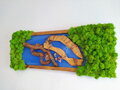 Machový obraz v kombinácii s epoxidovou živicou 30cm x 80cm 