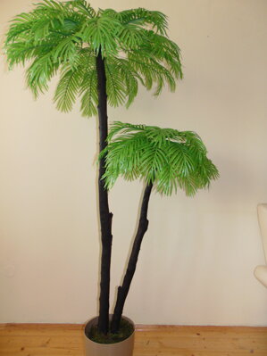 Umělá palma světlá- dvojití kmen 180 cm