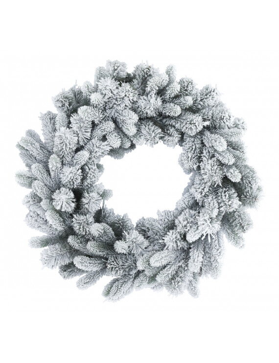 Zasnežený veniec Nevada z 3D vetvičkami 100cm Zasnežený veniec Nevada z 3D vetvičkami 100cm